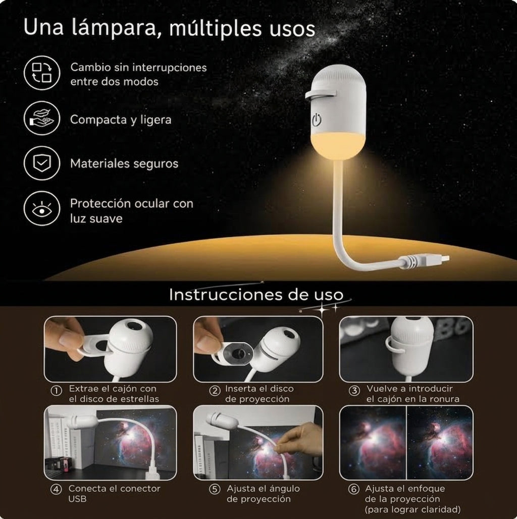 GalaxiaVibe™ Proyector de Galaxias